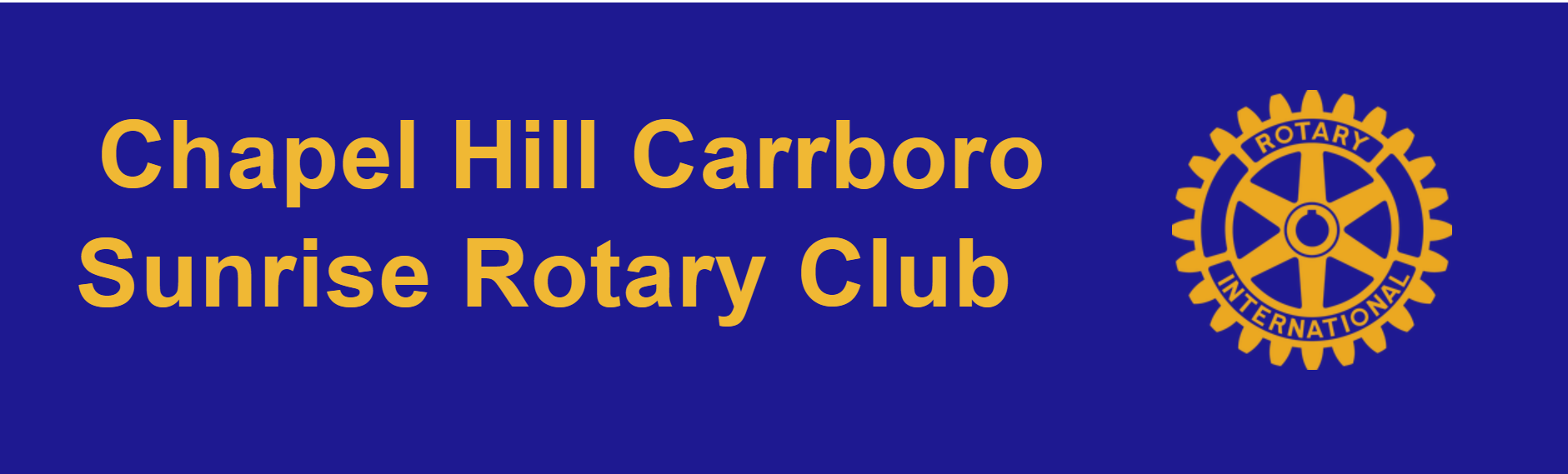 Logo for the Chapel Hill Carrboro Sunrise Rotary Club